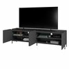 Manhattan Comfort Bogardus 2-Piece TV Stand Living Room Set in Black 2-3192AMC153
